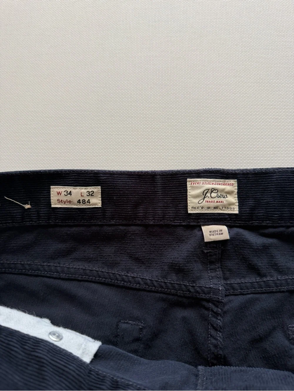 J. Crew Men's Navy Corduroy Pants